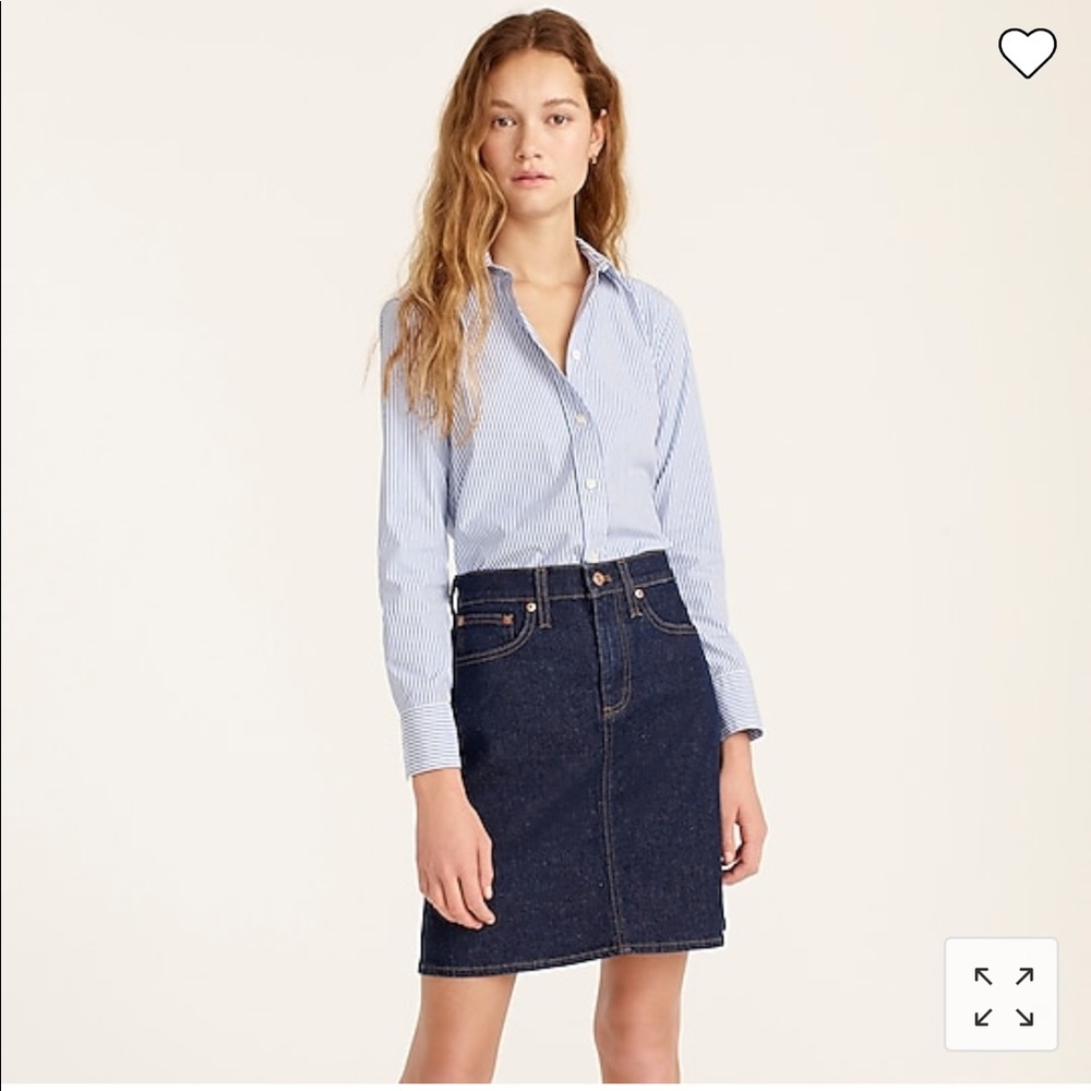 J.Crew Petite Slim Stretch Perfect Shirt in Perfect Stripe